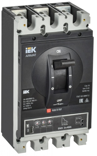 ARMAT Авт. выкл. лит. корпус 3P H 100кА 400А эл. станд. IEK | код AR-MCCB-3H-100-0400A-ELSC | IEK