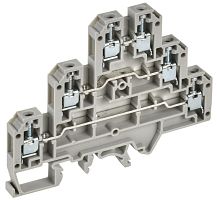 Колодка клеммная CTS-ML 3 ур. 2.5кв.мм сер. | код YCT13-00-3-K03-002 | IEK