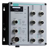 Коммутатор TN-5508A-WV-T L2 managed switch with 8 10/100BaseT(X) M12 Ports, dual power input, 24 to 110 VDC, t: -40/75 | код 00-06100651 | MOXA