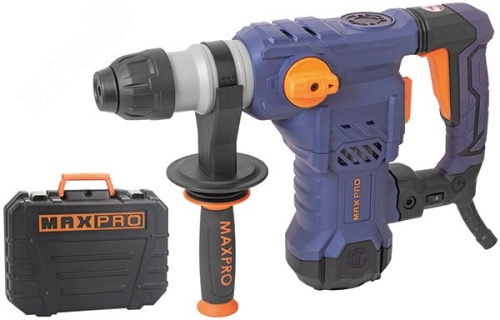 Перфоратор демонтажный SDS-Plus 1500 Вт, 0-850 об/мин, 5.5 Дж, 3 режима, антивибрационная ручка, набор зубил | код 85094 | MAX-PRO