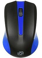 Мышь Оклик 485MW черный/синий оптическая (1000dpi) беспроводная USB для ноутбука (3but) | код 997826 | Oklick