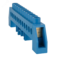 Шина нулевая в комбинированной изоляции OptiKit BB-F-N-DIN-14-8х12-синий | код 277967 | КЭАЗ