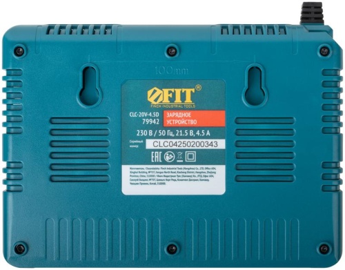 Устройство зарядное 230В/50Гц 21.5В 4.5А FIT 79942 фото 7