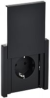 FORTE&PIANO Роз. с з/к/ш с кр. б/к 16А IP44 FP119 чер. IEK | код FP-R16-16-1-44-K02 | IEK