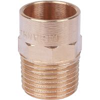 Муфта переходная бронза пайка 18 х 1/2' НР, модель 4243g (142431812) | код RG008TBBI62J96 | Sanha
