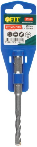 Бур по бетону SDS PLUS (синий корпус) 8x110 мм | код 33205 | FIT фото 3 Бур по бетону SDS PLUS (синий корпус) 8x110 мм | код 33205 | FIT фото 3