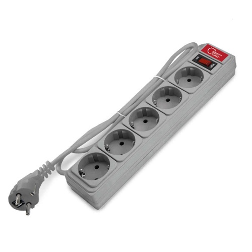 Сетевой фильтр СОЮЗ ПВС 3*0,75 5гн., выключатель с индикацией, с заземлением, серый 1,5м | код 1328 | Universal Сетевой фильтр СОЮЗ ПВС 3*0,75 5гн., выключатель с индикацией, с заземлением, серый 1,5м | код 1328 | Universal