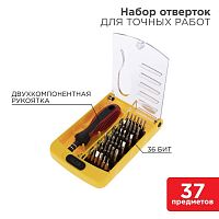 Набор отверток для точечных работ (37 предметов) | Код. 12-4702 | Rexant