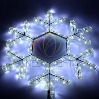 Фигура профессиональная световая Снежинка LED белый 45х38см | код 501-212-1 | Neon-Night