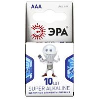 Батарейка LR03-10BL компактный SUPER Alkaline (80/800/43200) | код Б0002728 | ЭРА