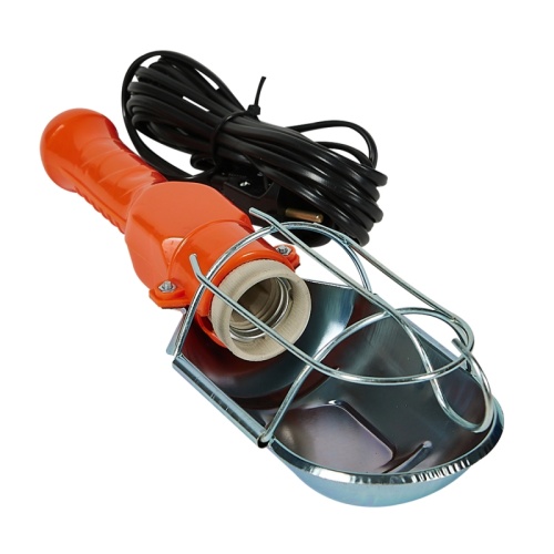 Светильник переносной UOL-C25A 60W/E27/5M IP20 ORANGE под лампу Е27, шнур 5м, выкл. на корпусе. 220В. ТМ Uniel | код UL-00010836| UNIEL