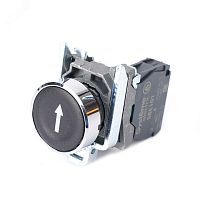 Кнопка SB4 в сборе модульная 22мм черная металл 1НО с марк стрелка вниз | код SB4BA3351 | Systeme Electric