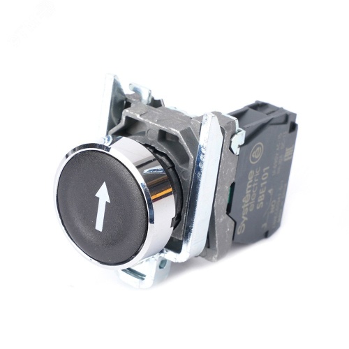 Кнопка SB4 в сборе модульная 22мм черная металл 1НО с марк стрелка вниз | код SB4BA3351 | Systeme Electric Кнопка SB4 в сборе модульная 22мм черная металл 1НО с марк стрелка вниз | код SB4BA3351 | Systeme Electric