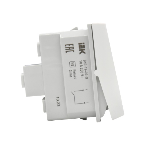 PRIMER ВК0-11-00-П Выключатель одноклавишный (1 модуль) белый IEK | код PR-KK40D-VO-2-1-K01 | IEK фото 2