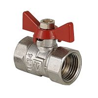 Кран шар. COMPACT, рукоятка бабочка 1/2" вн.-вн. | код. VT.092.N.04 | VALTEC