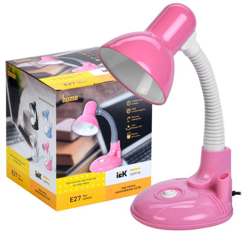 LIGHTING Светильник настольный 1005 с кармашком Е27 розовый | код LNNL5-1005-2-VV-40-K14 | IEK фото 2