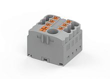 TPA6/2.5-7-BK Блок распределит. TP Push-in, 7 точек подключения, вход 6мм2, выход 2.5мм2, чер., шт | код TPA6/2.5-7-BK | SUPU