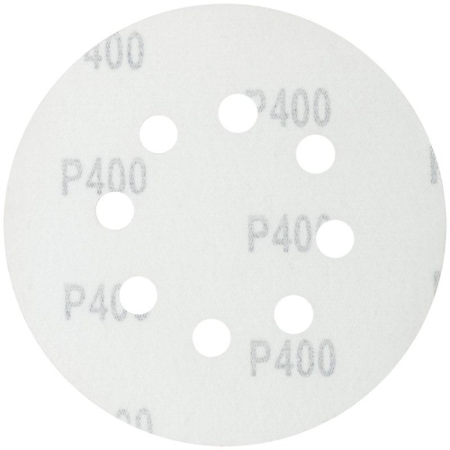 Круги шлифовальные с отверстиями (липучка), алюминий-оксидные, 125 мм, 5 шт. Р 400 | код 39841М | FIT фото 2