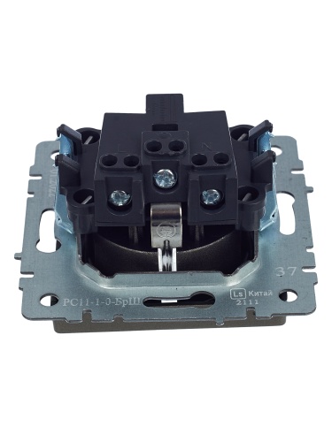 BRITE Розетка 1-местная с заземлением без защитных шторок 16А РС11-1-0-БрШ шампань | код BR-R11-16-K37 | IEK фото 2