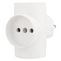 Разветвитель 3-м без заземл. 10А IP20 бел. | код 11-1077 | Rexant