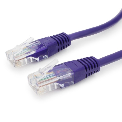 Патч-корд UTP Cablexpert PP12-1.5M/V кат.5e, 1.5 м, литой, многожильный (фиолетовый) | код PP12-1.5M/V | Cablexpert
