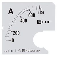 Шкала сменная для A721 600/5А-1,5 | код. s-a721-600 | EKF