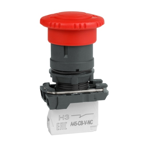 Кнопка ав ост возв пов OptiSignal D22 C5-ESTR-11 пластик 1НО+1НЗ XB5AS8445 | код 332193 | КЭАЗ