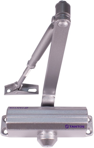 Доводчик дверной, усилие EN4, вес двери до 100 кг, две регулировки | код TS-DC085 Freeze серебро | Tantos