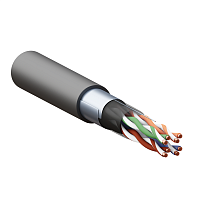 Кабель витая пара F/UTP кат.5E 4 пары solid внешн. LDPE черн. TERACOM | код TRC-5EFTP-04PE-BK-OUT3 | EKF