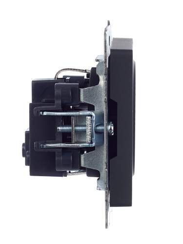 BRITE Розетка 1-местная с заземлением без защитных шторок 16А РС11-1-0-БрГ графит | код BR-R11-16-K53 | IEK фото 7