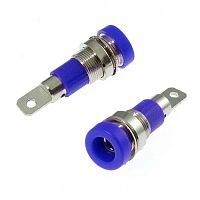 Гнездо RUICHI Z009 4 мм panel jack синий, на панель под пайку | код 106872 | Ruichi