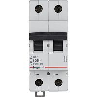 Выключатель автоматический двухполюсный RX3 4500 40А C 4,5кА | код. 419701 | Legrand 