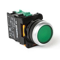PB0-AW33M5 Кнопка управления с подсветкой, 1NO, AC 230 В. (Зеленый) | код PB0-AW33M5 | Plastim