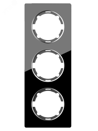 Рамка вертикальная стеклянная тройная, цвет чёрный | код 2234951 | OneKeyElectro Рамка вертикальная стеклянная тройная, цвет чёрный | код 2234951 | OneKeyElectro