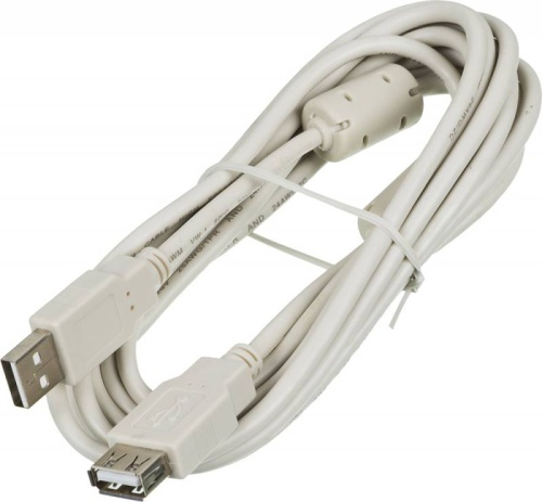 Кабель-удлинитель Ningbo USB A(m) USB A(f) 3м феррит.кольца (блистер) | код 841882 | NINGBO