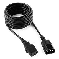 Кабель питания сист.блок-монитор Cablexpert PC-189-15, 4.5м, C13-C14, 6А, черный, с заземлением | код PC-189-15 | Cablexpert