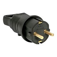 Вилка угловая каучуковая с кольцом 230В 2P+PE 16A IP44 | код RPS-017-16-230-44 | EKF