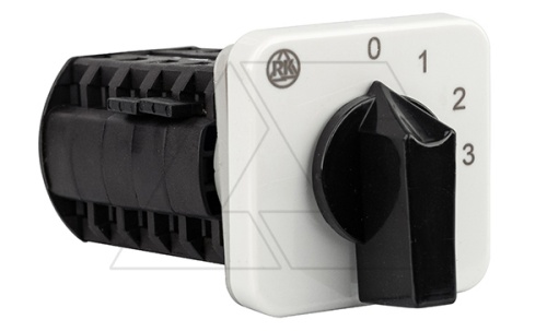 Переключатель BS 16 108 U, 1P, 20A, тип 0-1-2-3, 1NO на 1_3, на дверь, фронт IP40 | код EAC602517R | Rade Koncar