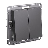 Выключатель 2-кл. AtlasDesign (сх. 5) 10AX механизм базальт | код ATN001451 | Systeme Electric