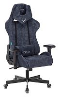 Кресло игровое Zombie VIKING KNIGHT Fabric синий Light-27 с подголов. крестов. металл | код 1372993 | ZOMBIE