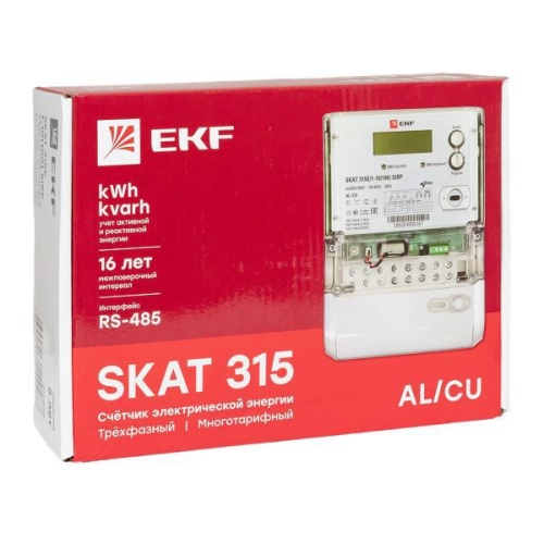 Счётчик электрической энергии трехфазный многотарифный SKAT 315E/1-10(100) SIRP PROxima | код 31502R | EKF фото 10