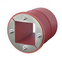 Проходка круглая, нержавеющая, D70х70 мм с проёмом 40х40 мм | код DXF3121 | DKC