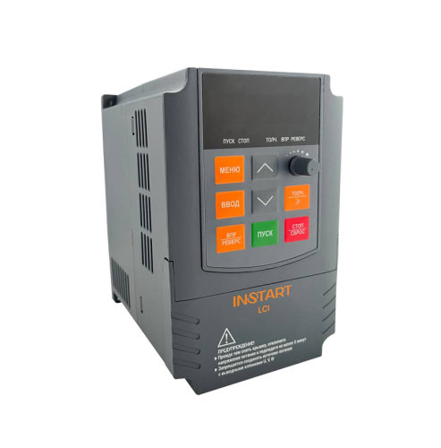 Преобразователь частоты 1.5кВт, 3.8А, 3Ф, 380В±15%, 50Гц/60Гц, IP20, с панелью управления | код LCI-G1.5-4B (S) | Instart