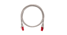 Коммутационный шнур NIKOMAX U/UTP 4 пары, Кат.6a (Класс Ea), 500МГц, 2хRJ45/8P8C, T568B, заливной, с защитой защелки, многожильный, BC (чистая медь), 24AWG (7х0,195мм), LSZH нг(А)-HFLTx, серый, 0.15м | код NMC-PC4UA55B-001-C-GY | NIKOMAX Се