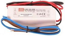 Источник питания AC-DC, 16,8Вт, стабилизатор тока, IP67, вход 90…264В AC, выход 350мА/3-48В, изоляция 3000В AC, в кожухе 118х35х26мм, -30…+70С | код LPC-20-350 | MeanWell