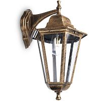 Светильник садово-парковый 100Вт 230В E27 черн. зол. 6202/PL6202 (на стену вниз) FERON 11137