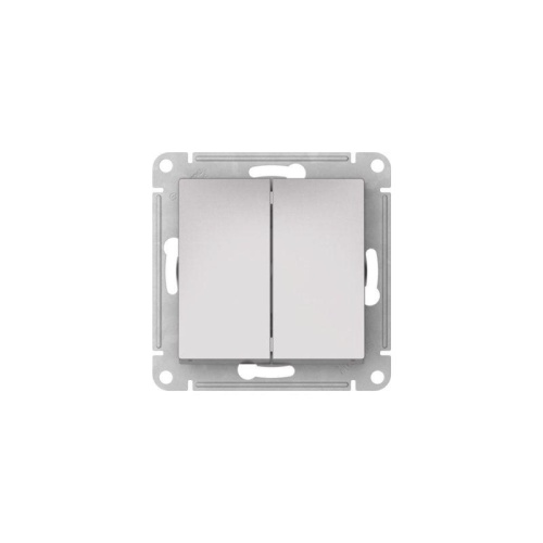 ATLASDESIGN 2-клавишный ПЕРЕКЛЮЧАТЕЛЬ, сх.6/2, 10АХ, быстрозажимные клеммы, АЛЮМИНИЙ | код ATN000365S | Systeme Electric фото 4