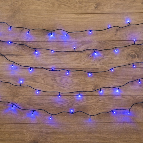 Гирлянда Твинкл Лайт 10 м, темно-зеленый ПВХ, 80 LED, цвет: Синий | код 303-043 | NEON-NIGHT