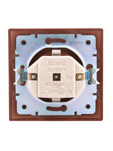 Мира Розетка с заземлением керамика вишня | код 701-0601-122 | LEZARD фото 4