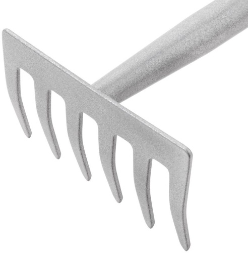 Грабли мини с ручкой цельнометаллическая, 6 зубьев | код 76850 | FIT фото 3